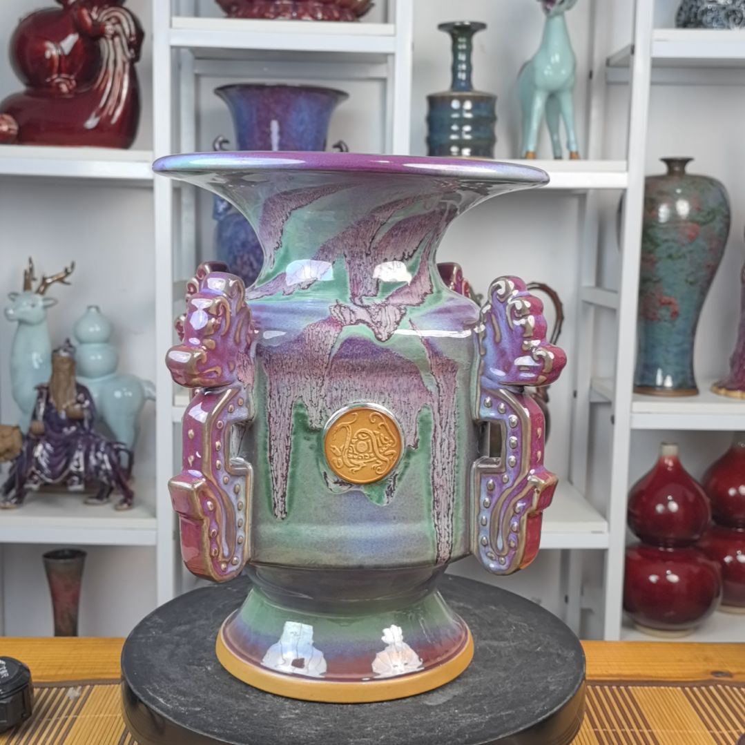 摆件钧瓷摆件神后镇钧瓷