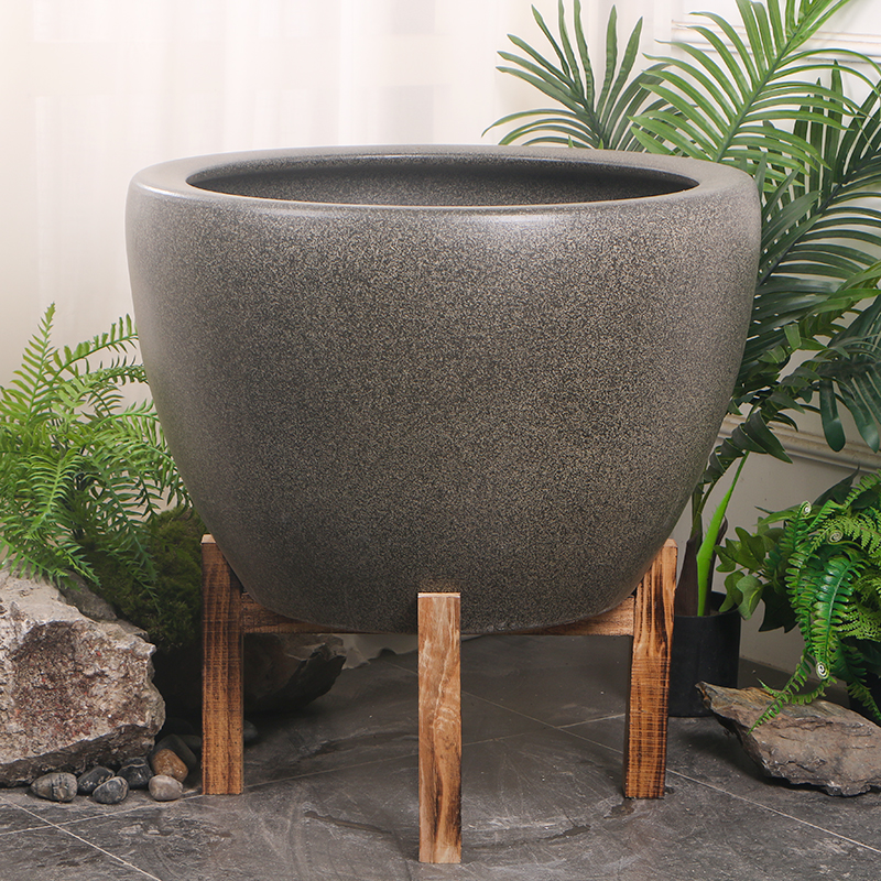 大号睡莲荷花缸适用于别墅庭院客厅可作养鱼水缸花盆
