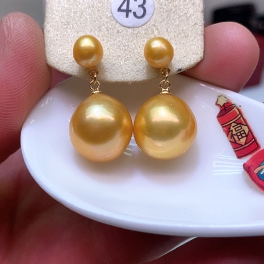 淡水珍珠耳饰银S925镶嵌