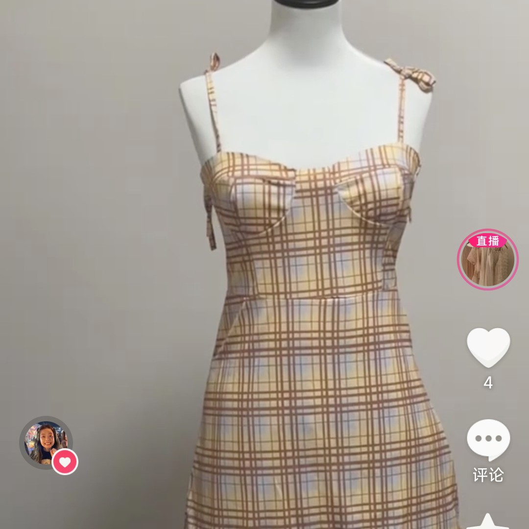 直播链接显瘦吊带连衣裙（默认微瑕NO退NO换）