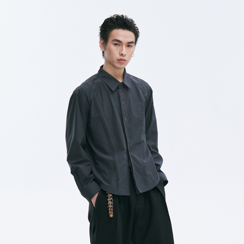 CATSSTAC 永生花刺绣衬衫衬衣长袖休闲