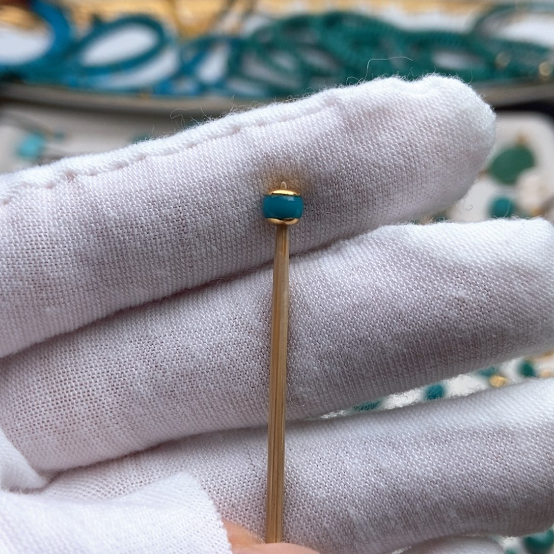 绿松石18K金镶嵌绿松石配饰h