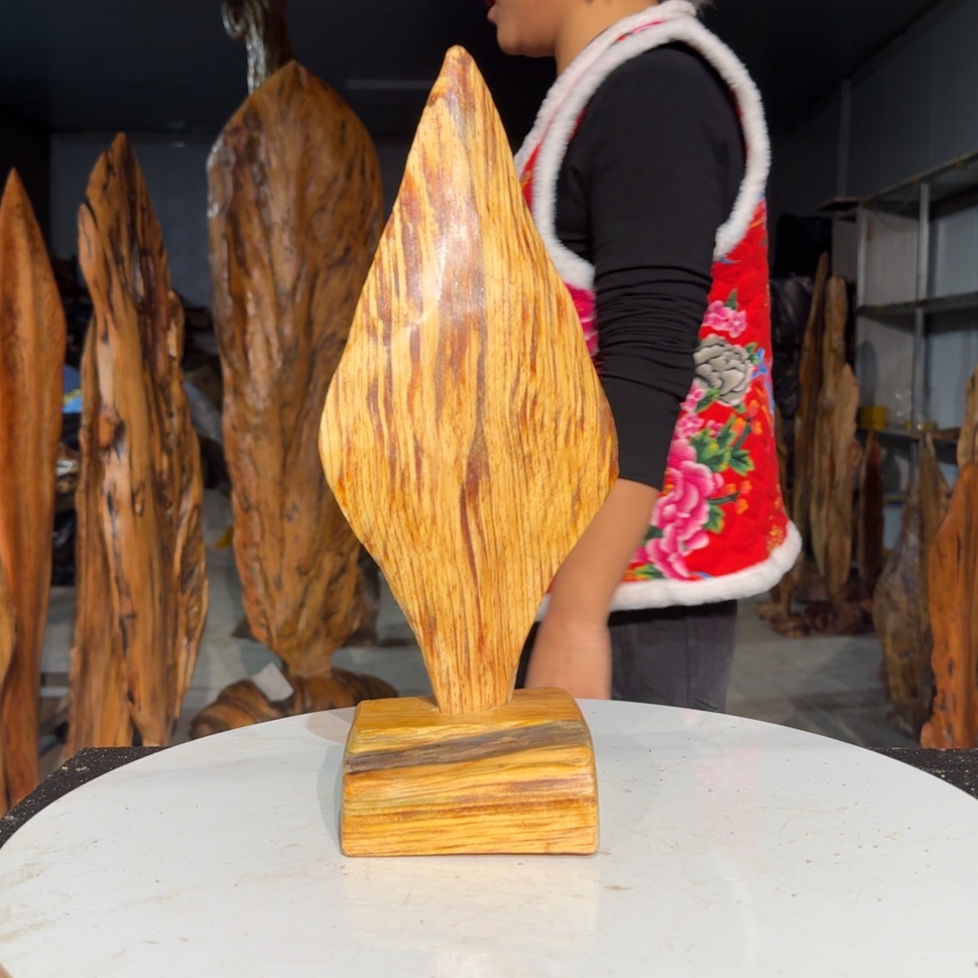 饭***饿木佳友琥珀木摆件41