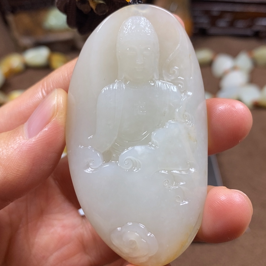 和田玉未镶嵌挂件