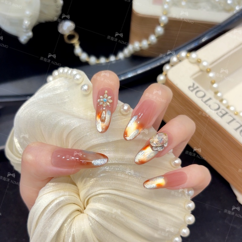 【琥珀宝石】晕染日常穿戴甲美甲显白高级感