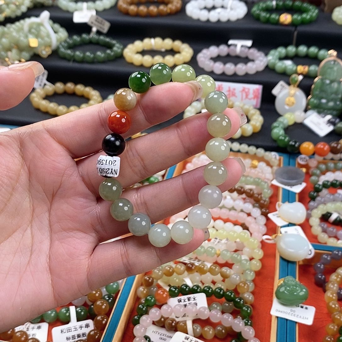 和田玉手链 10MM未镶嵌