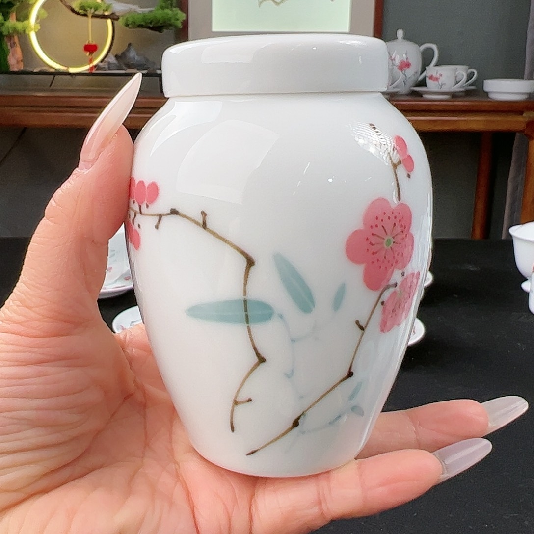 翠竹红梅小茶叶罐（微瑕）