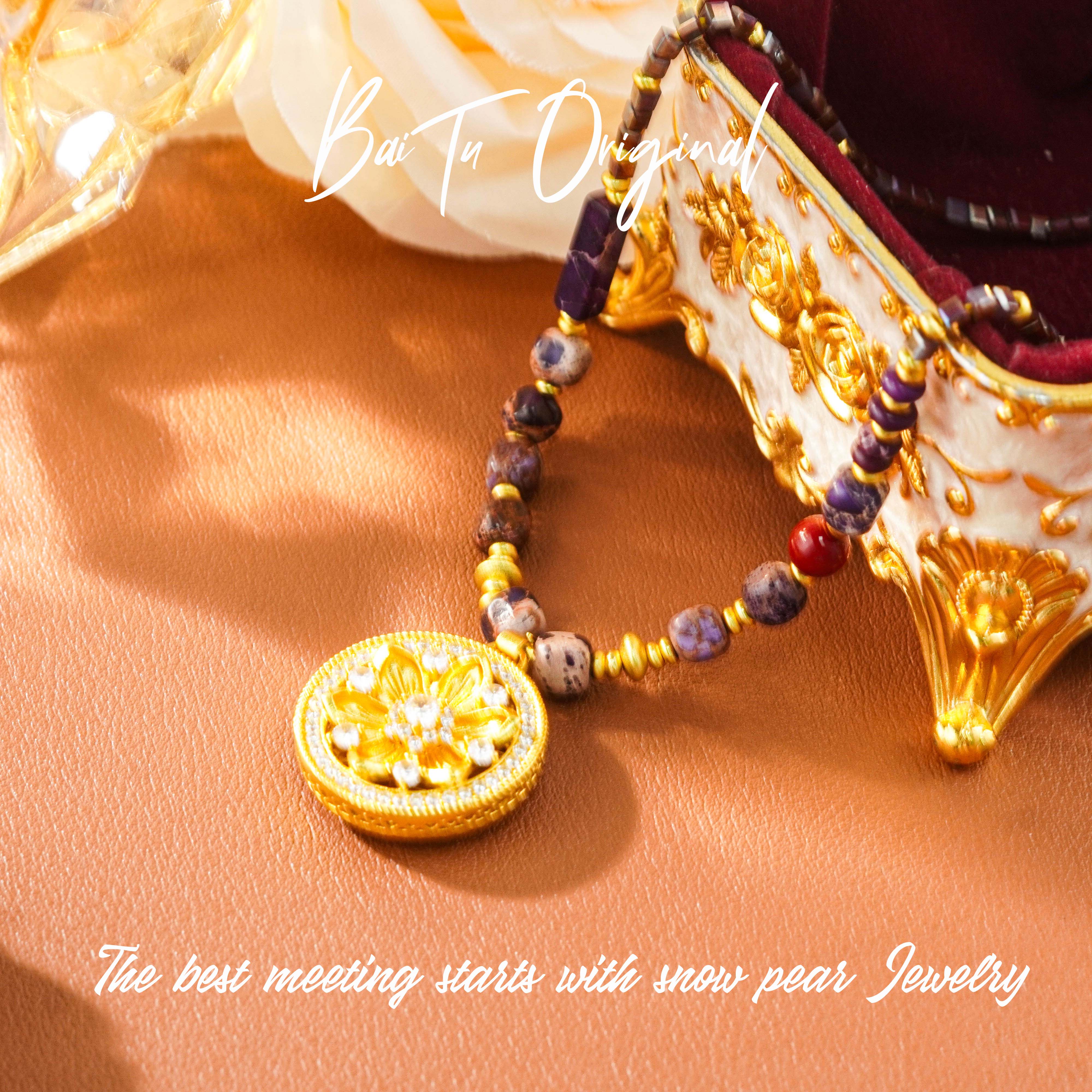 铜合金仿水晶项链 【柏荼】 ♠铜 轻奢手工 WX0121 项链·中长