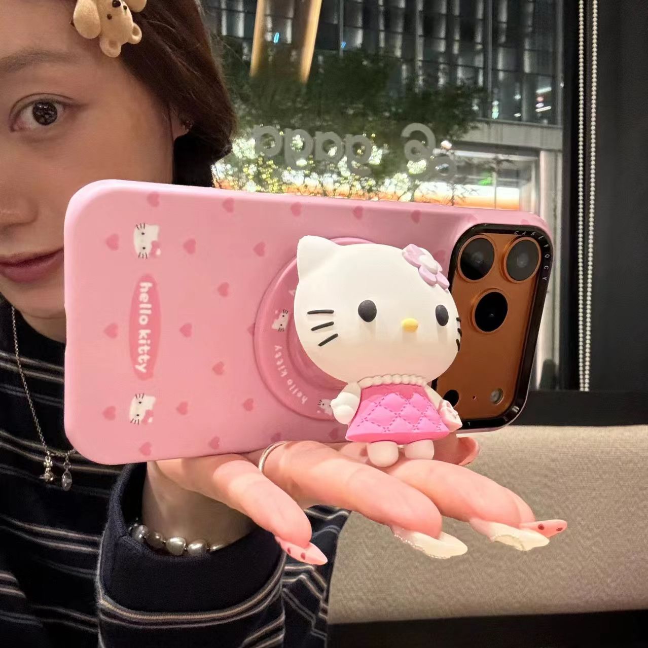 满屏爱心小香风猫咪磁吸适用于iPhone17promax手机壳16少女心1514