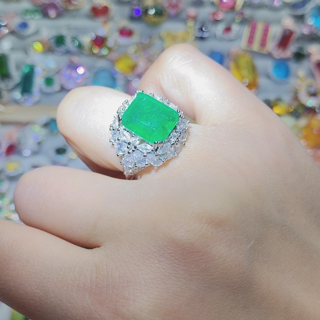 【闪购商品】芙蓉石戒指银S925镶嵌