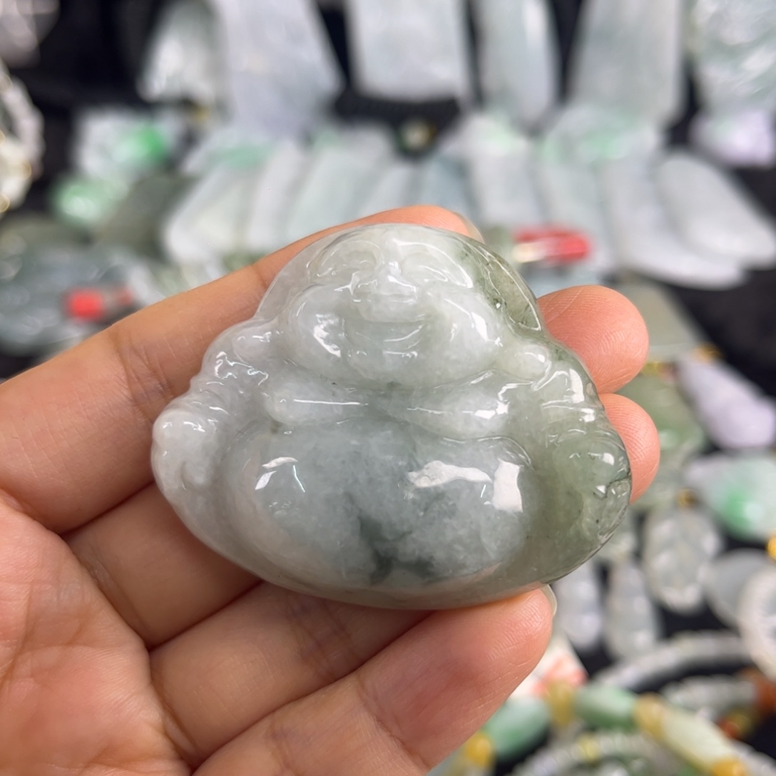 翡翠未镶嵌吊坠(赠链)