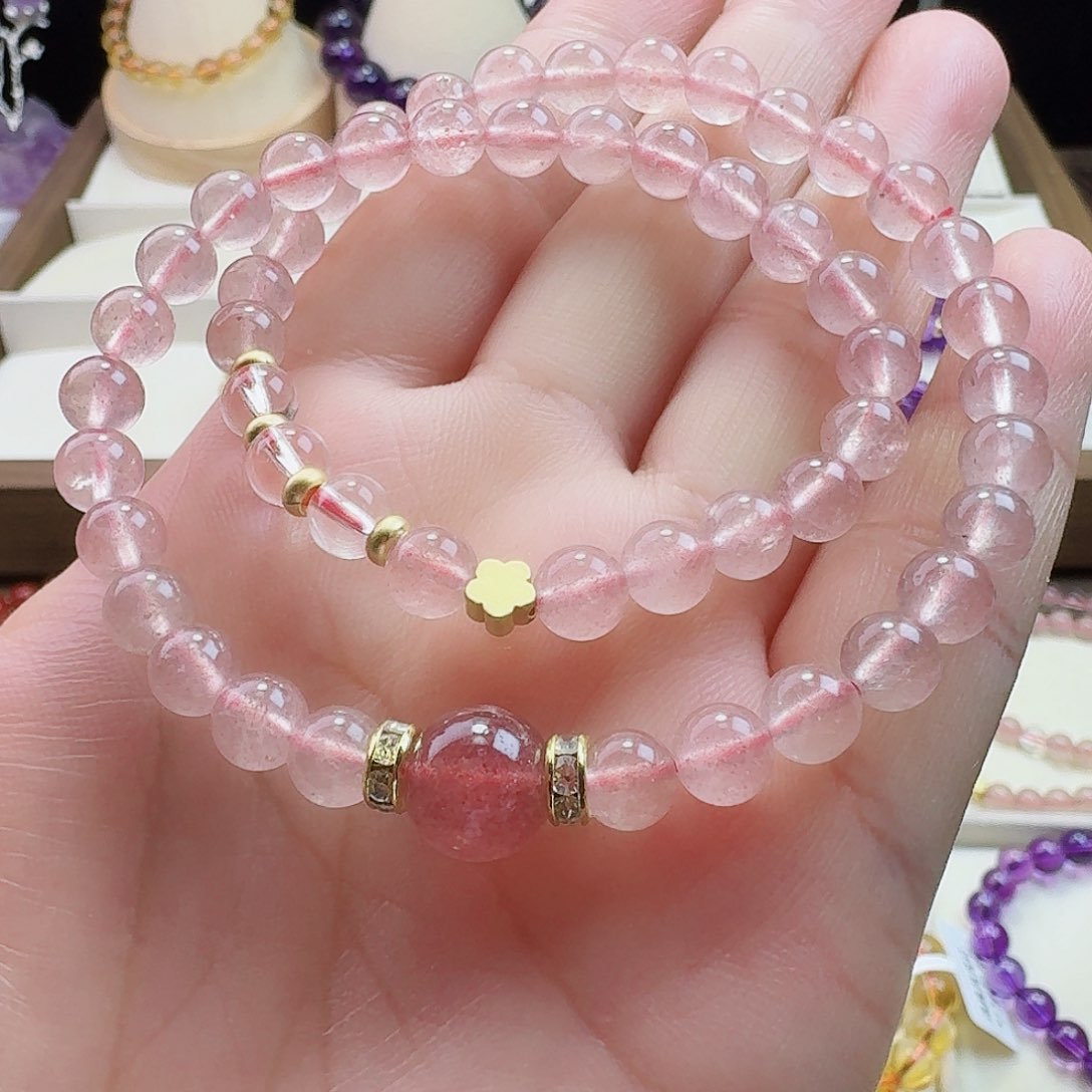 水晶手链未镶嵌草莓晶