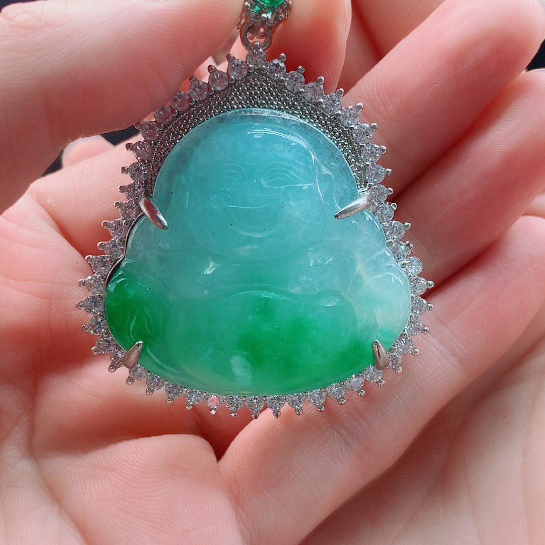 翡翠银S925镶嵌颈饰