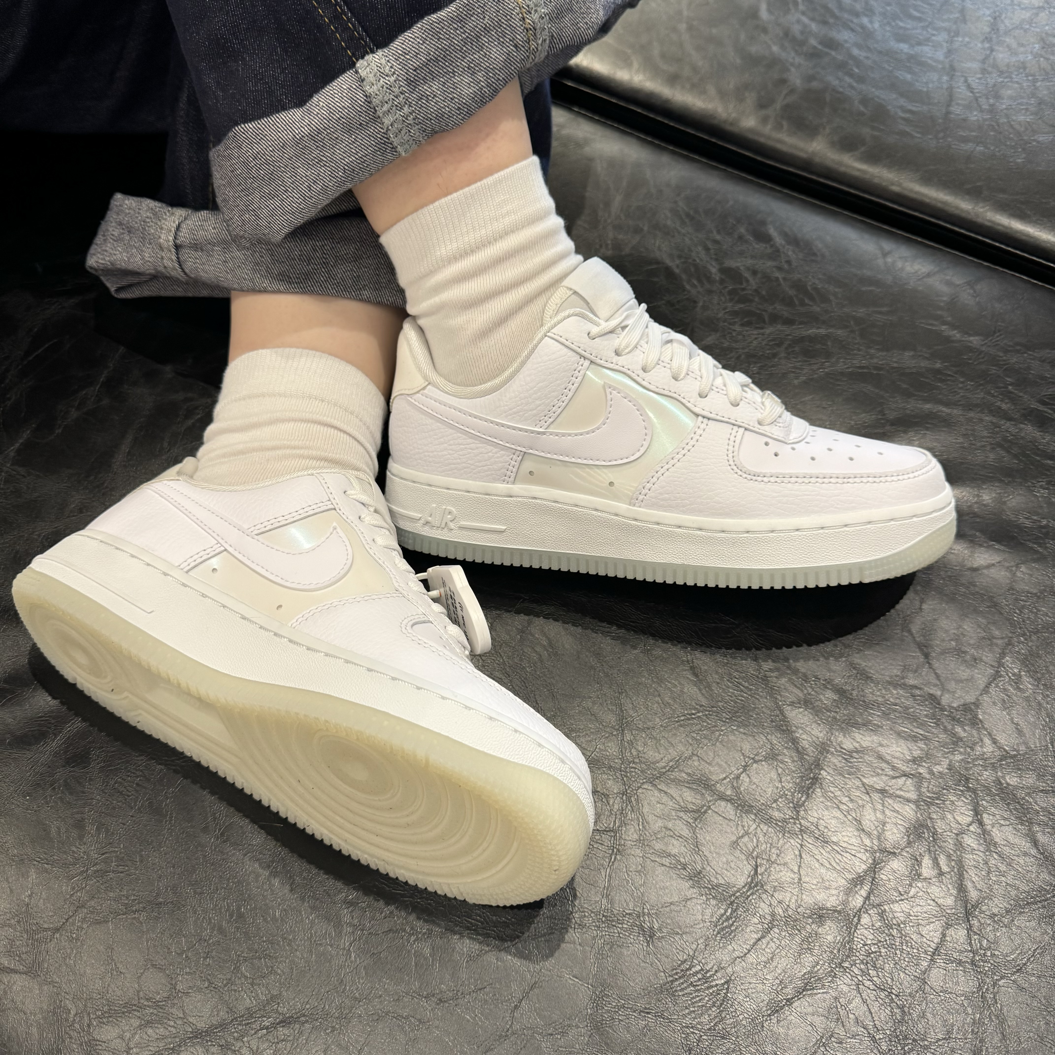 【滔搏联动】耐克女子白色air Force 1空军一号潮流板鞋IH3204-100