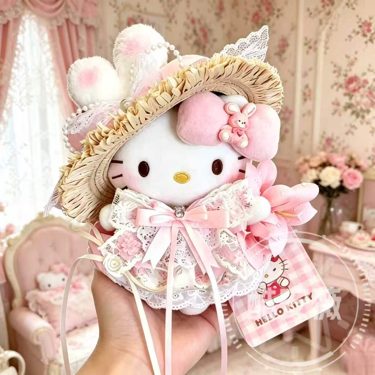 正版hellokitty花小兔kt三丽鸥娃娃挂件送闺蜜女友生日七夕礼物