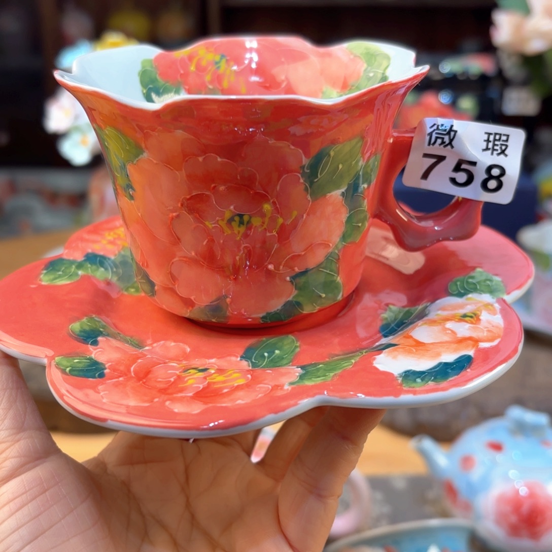 l***n景德镇手绘高温釉下彩陶瓷茶具