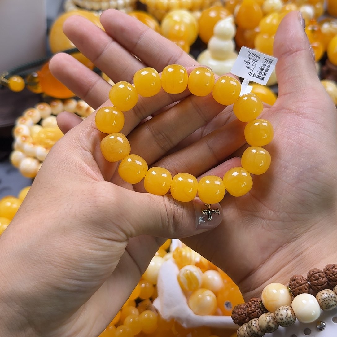 蜜蜡珠宝奇石未镶嵌同料老型14mm