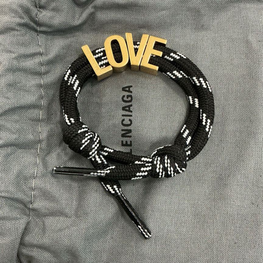 未使用 Balenciaga/巴黎世家 （pm）鞋带编织手链 全新原盒/6884