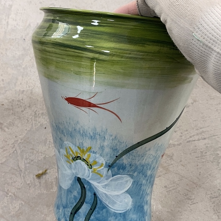 缸13xc景德镇陶瓷花盆微瑕