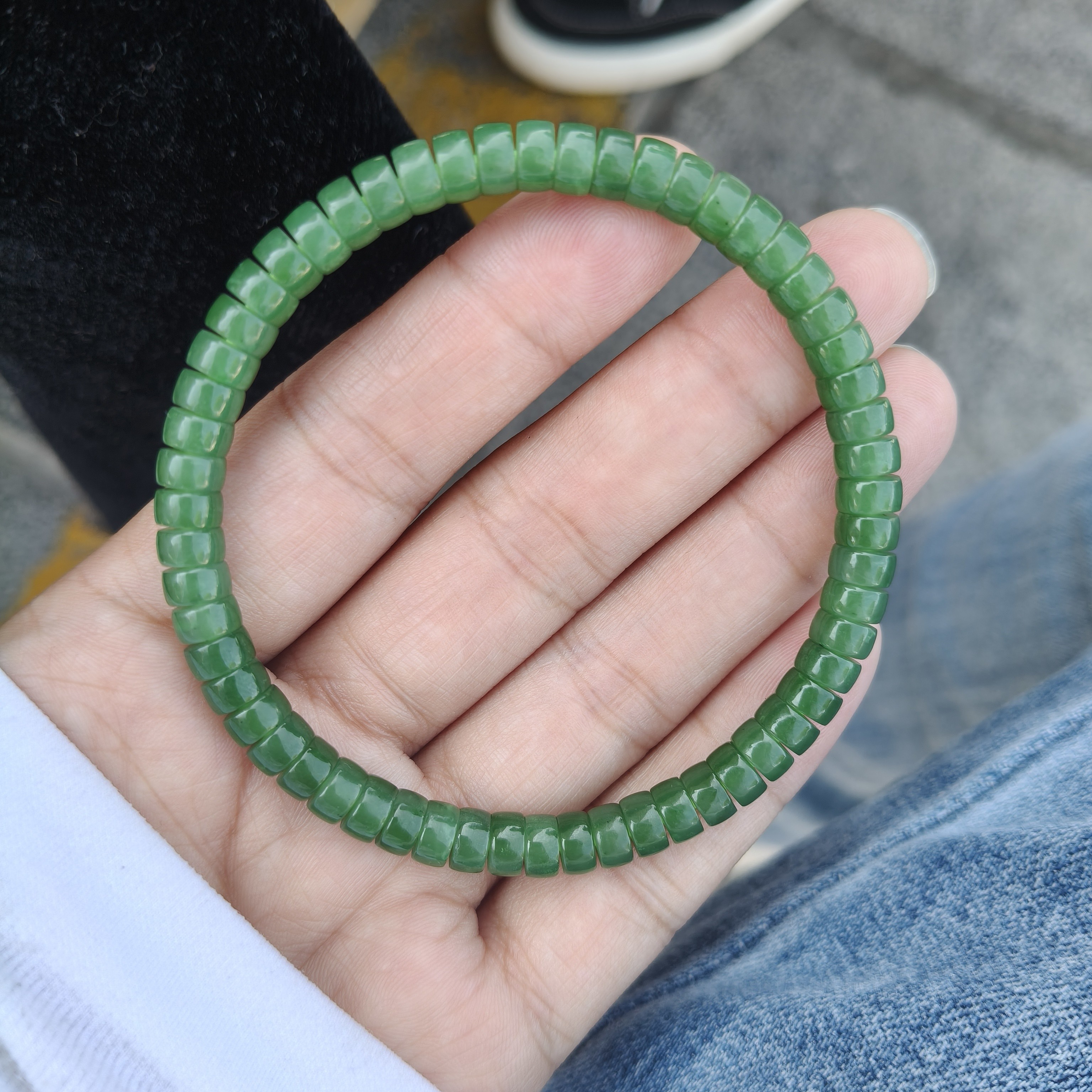 和田玉碧玉卡 6 手串