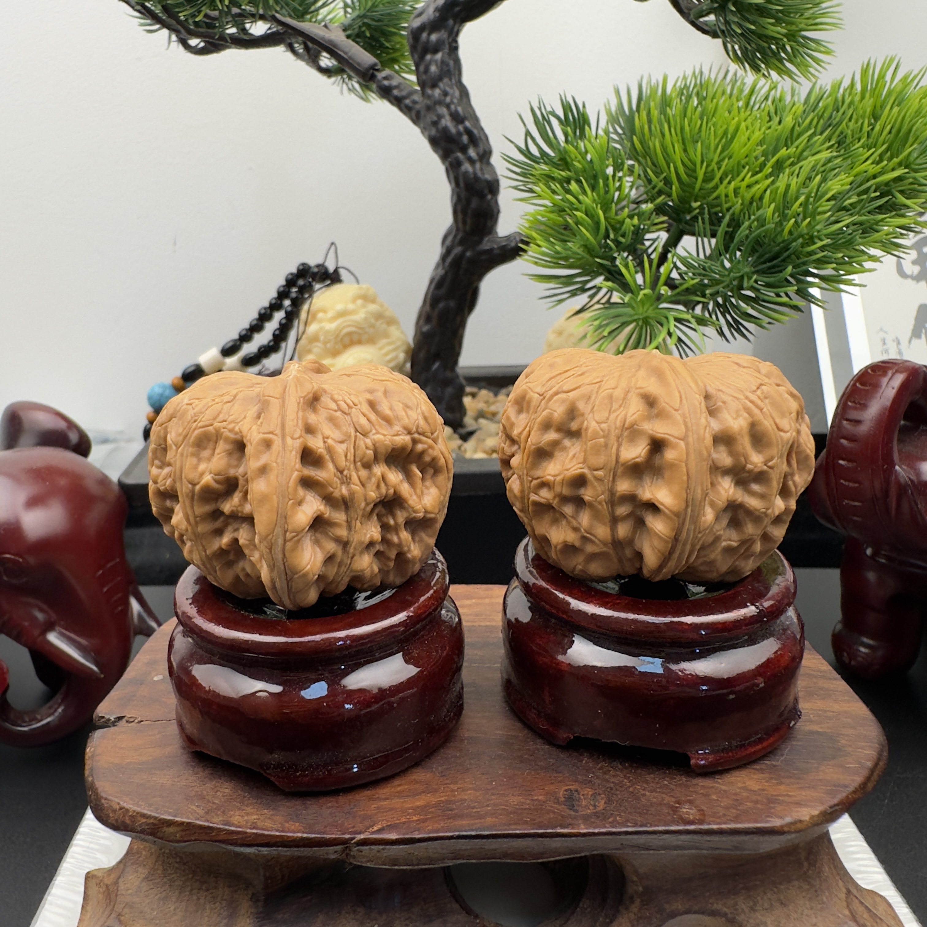 白茬元宝核桃（瑕疵）——344