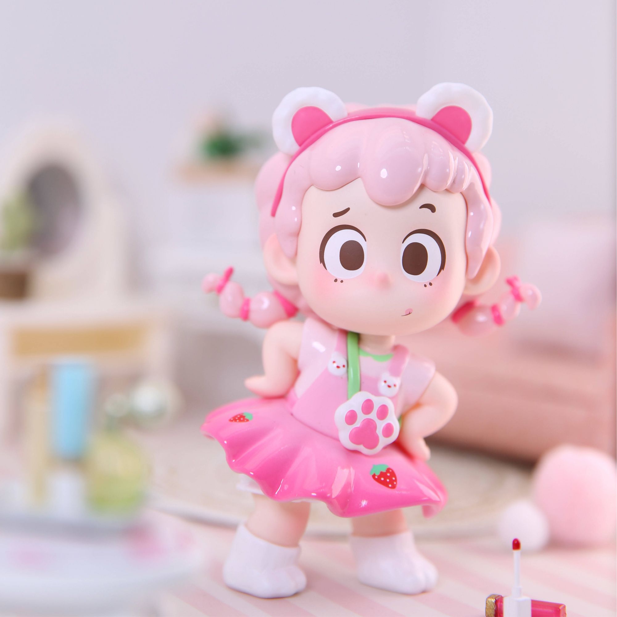 PINY草莓小熊吊卡