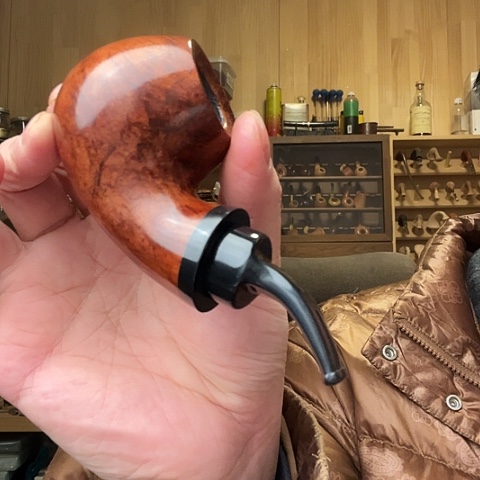 昌化石印石石楠木手工制作烟斗