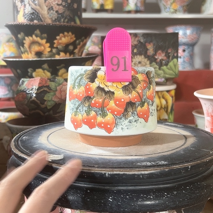 景德镇手绘花盆 满38包邮