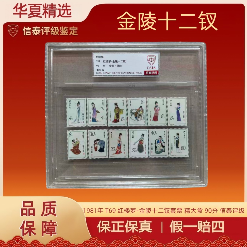 1981年 T69 红楼梦-金陵十二钗套票 精大盒 90分 信泰评级
