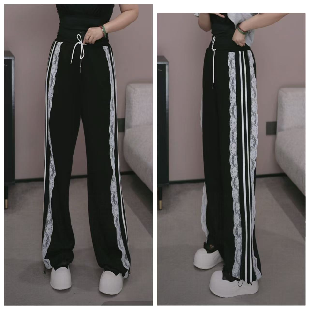 欧货【蕾丝飞边休闲裤】UP 86【No退换】瑕疵品