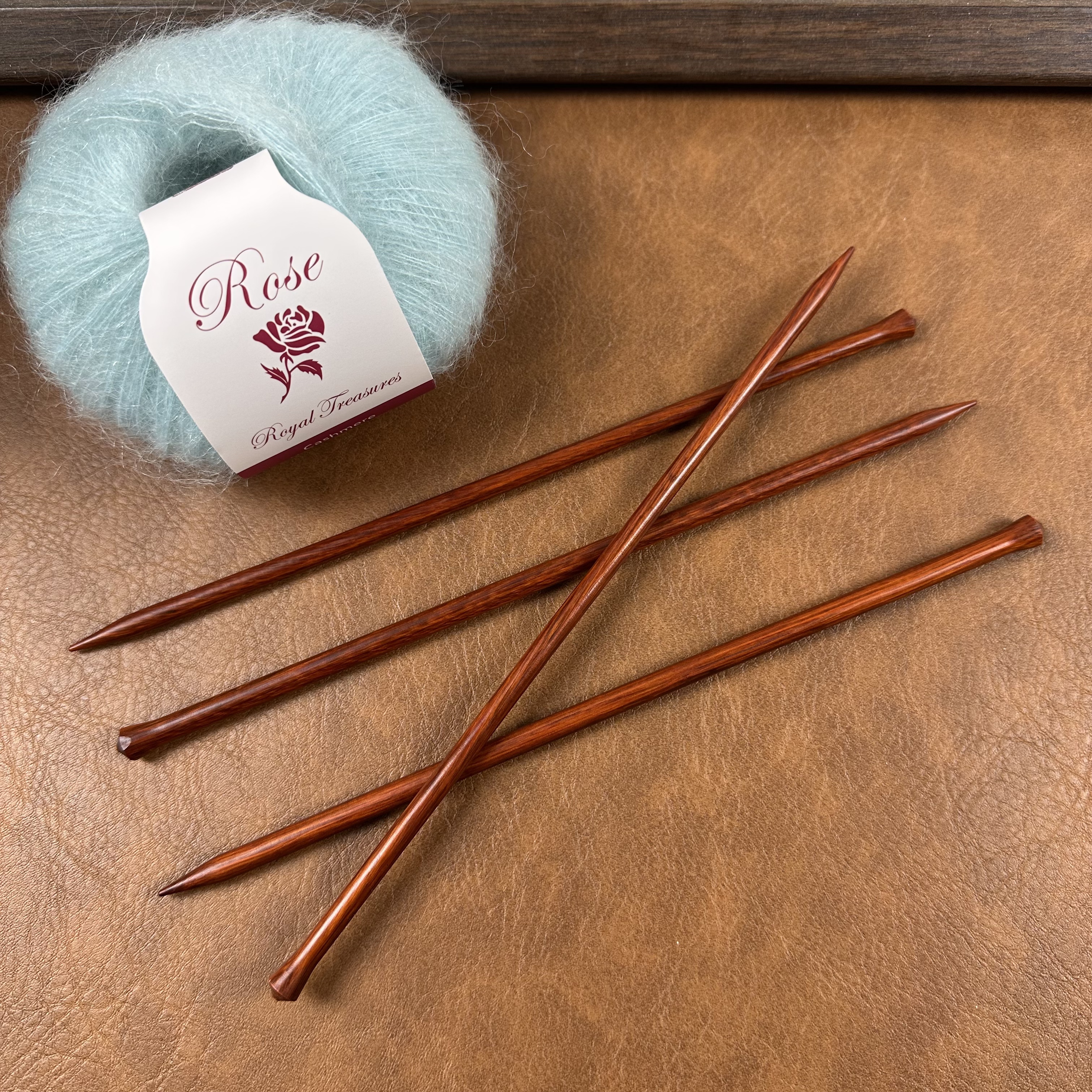 红花梨原木纯手工定制单头短直针防脱线原木短直针短针23厘米短针