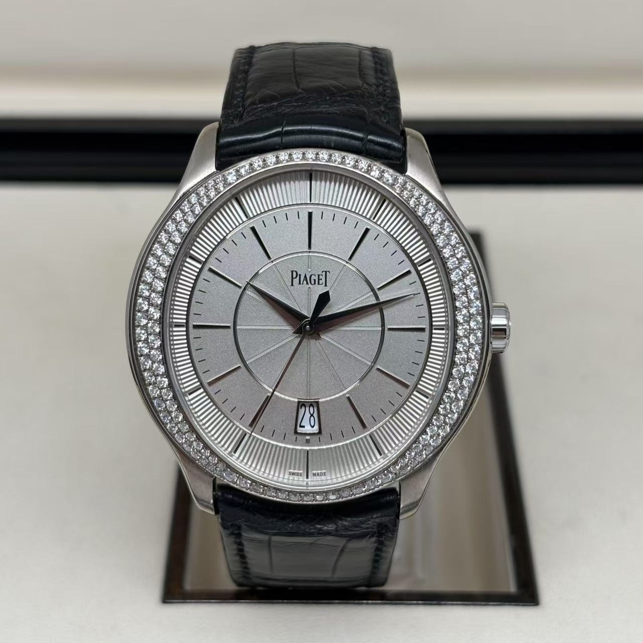 95新 Piaget/伯爵 BLACK系列自动/表径43mm/外圈后钻/18k白金表壳