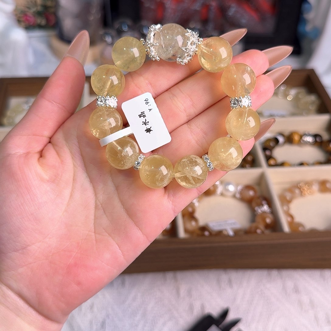水晶手链未镶嵌黄水晶