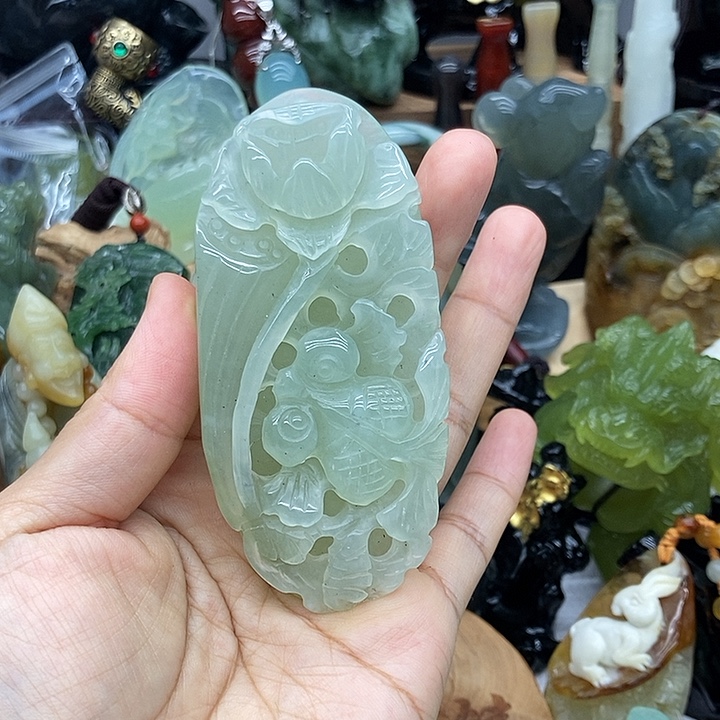 岫玉未镶嵌手把件