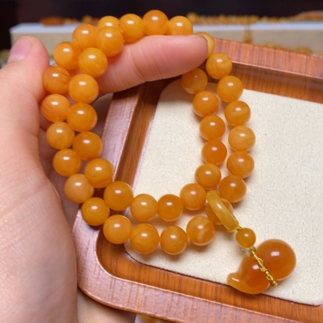 【闪购商品】未镶嵌蜜蜡手链手串
