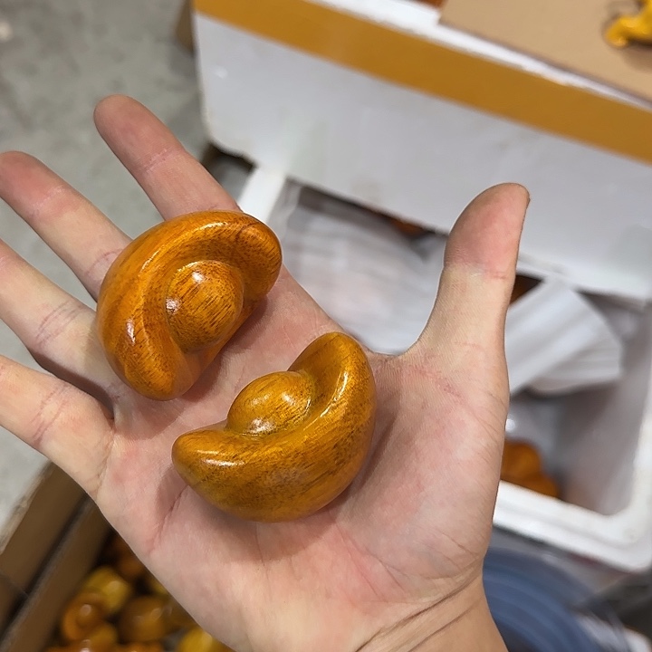 木香樟木6金元宝一对