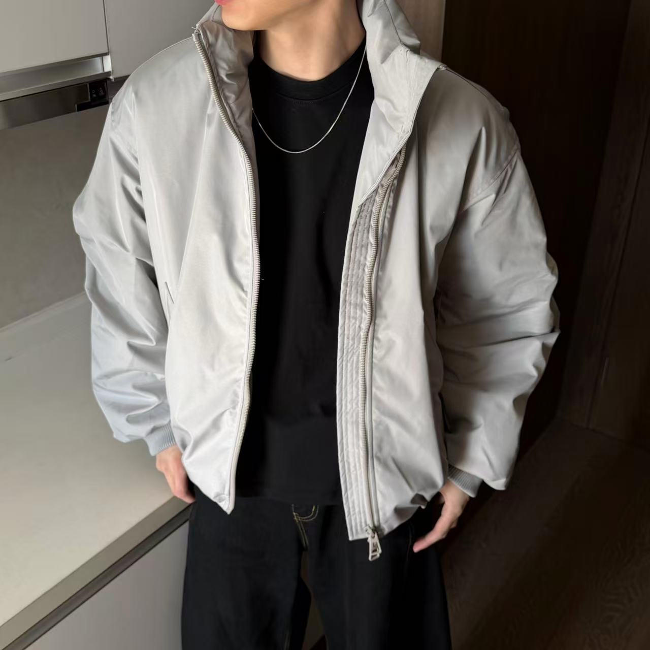 阿叔冬季水洗座山雕短板高街棉服情侣加厚棉衣立领外套360-W2109