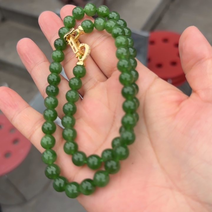 和田玉未镶嵌颈饰男友哥卡8妈妈链大漏