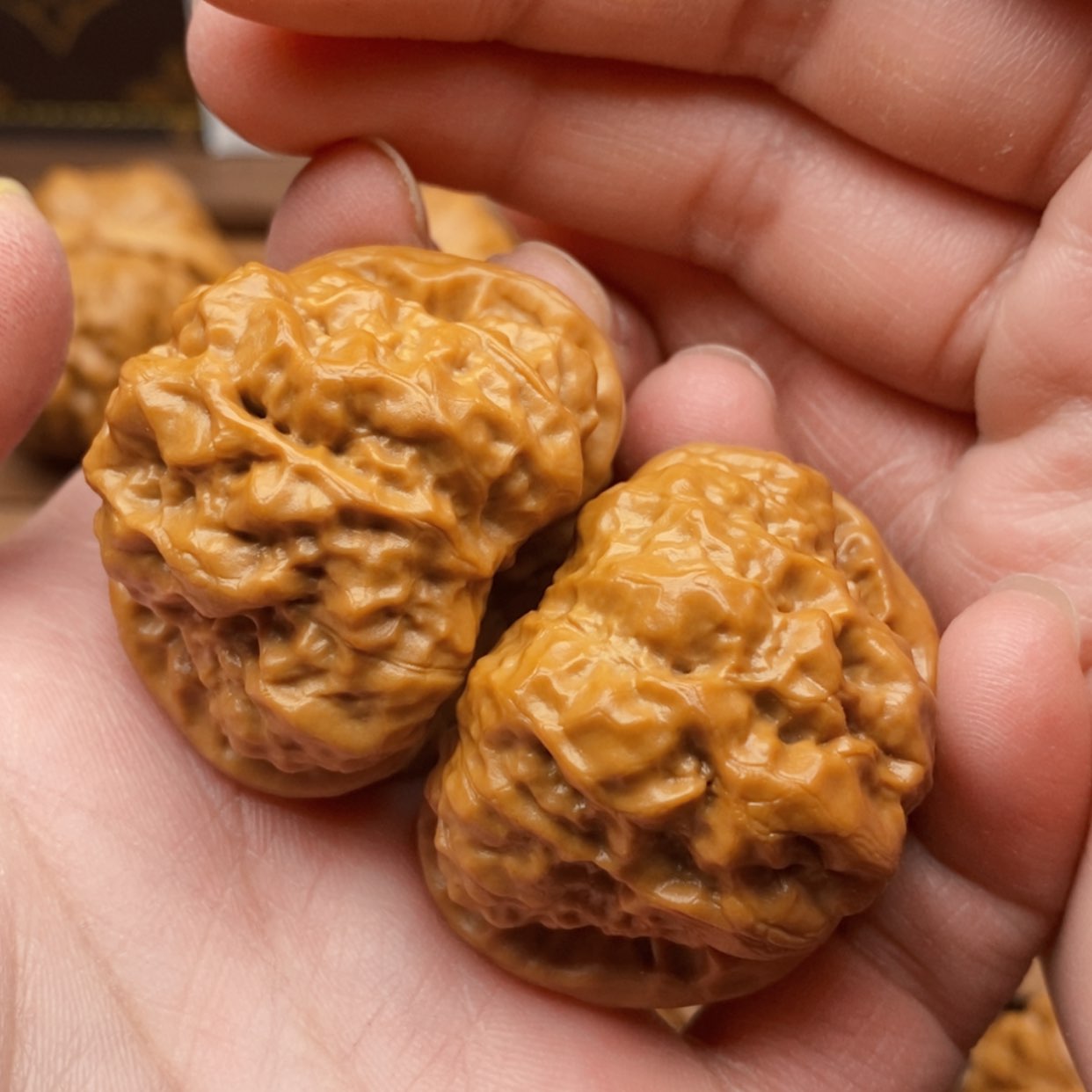【闪购商品】文玩核桃把件八眼八腿的蛙