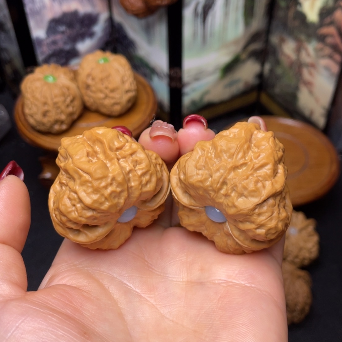 文玩核桃把件41蛤蟆头