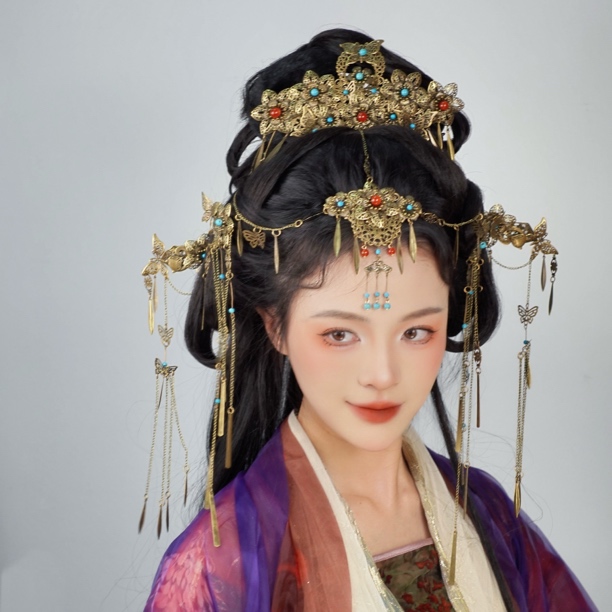 梦金陵大祭司古风神女发冠发饰发簪额饰异域敦煌头饰汉服