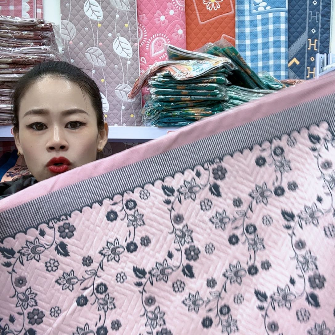 棉粉色小乱花纯棉