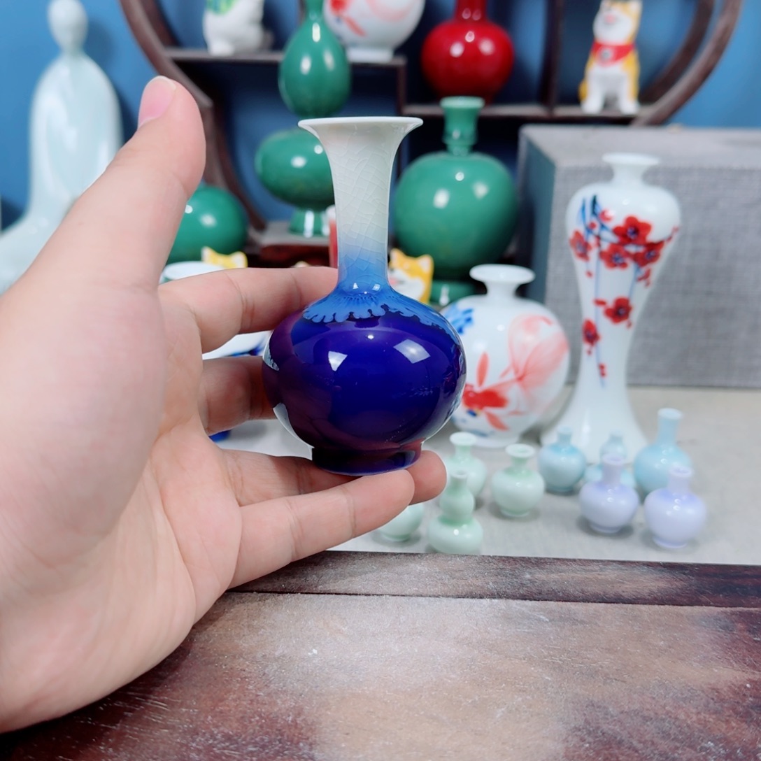 陶瓷手工小花器摆件