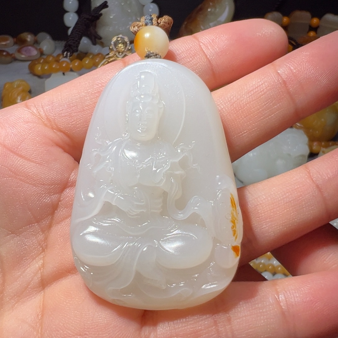 大***园和田玉未镶嵌吊坠(不含链)