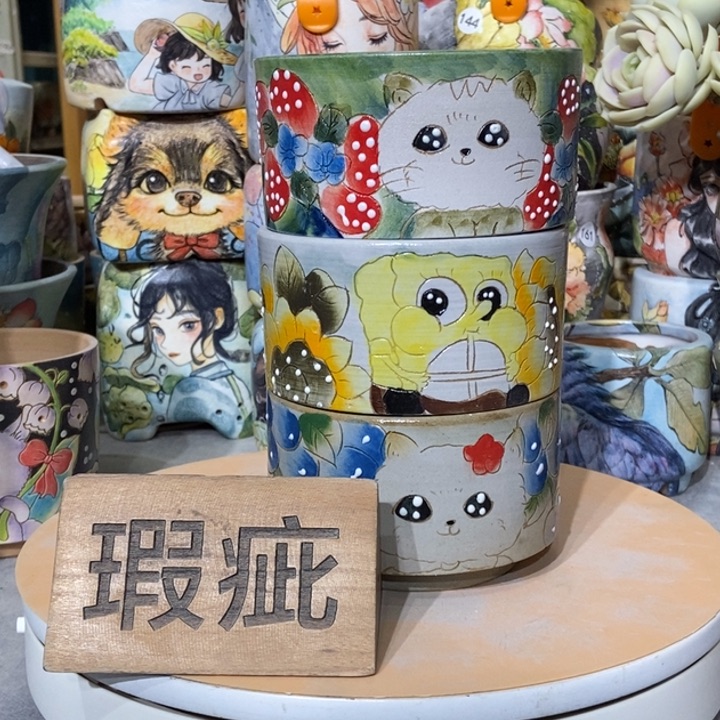 红陶景德镇艺术手绘作品