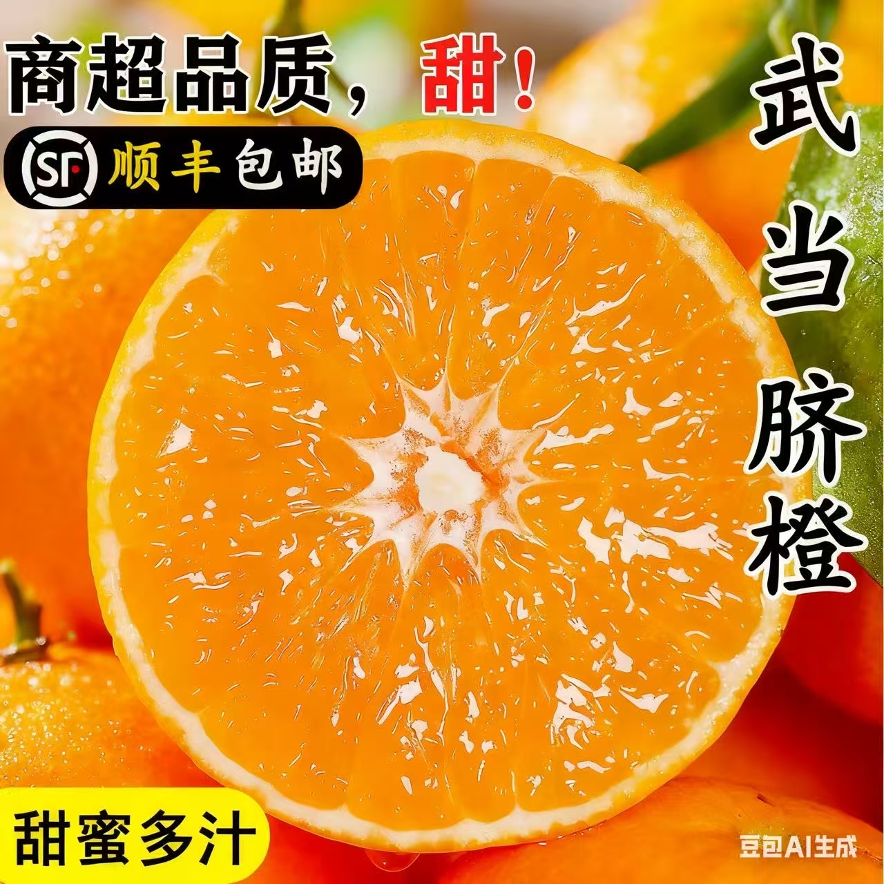 湖北丹江口正宗纽荷尔脐橙净重5斤果园文旅直发顺丰包邮