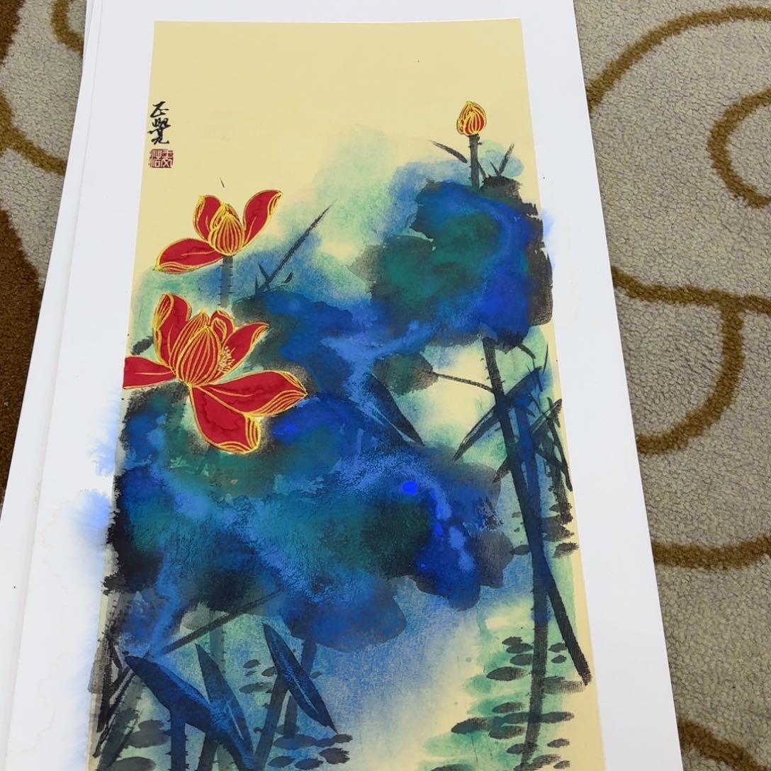 国画王文浩卡纸李欣主播