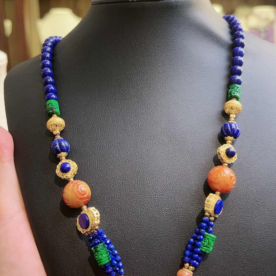 青金石项链未镶嵌项链