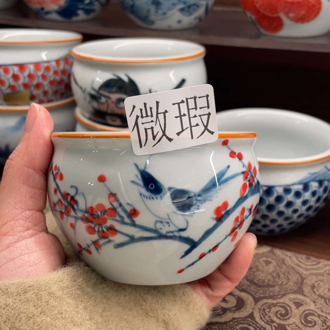 微瑕纯手绘釉下彩