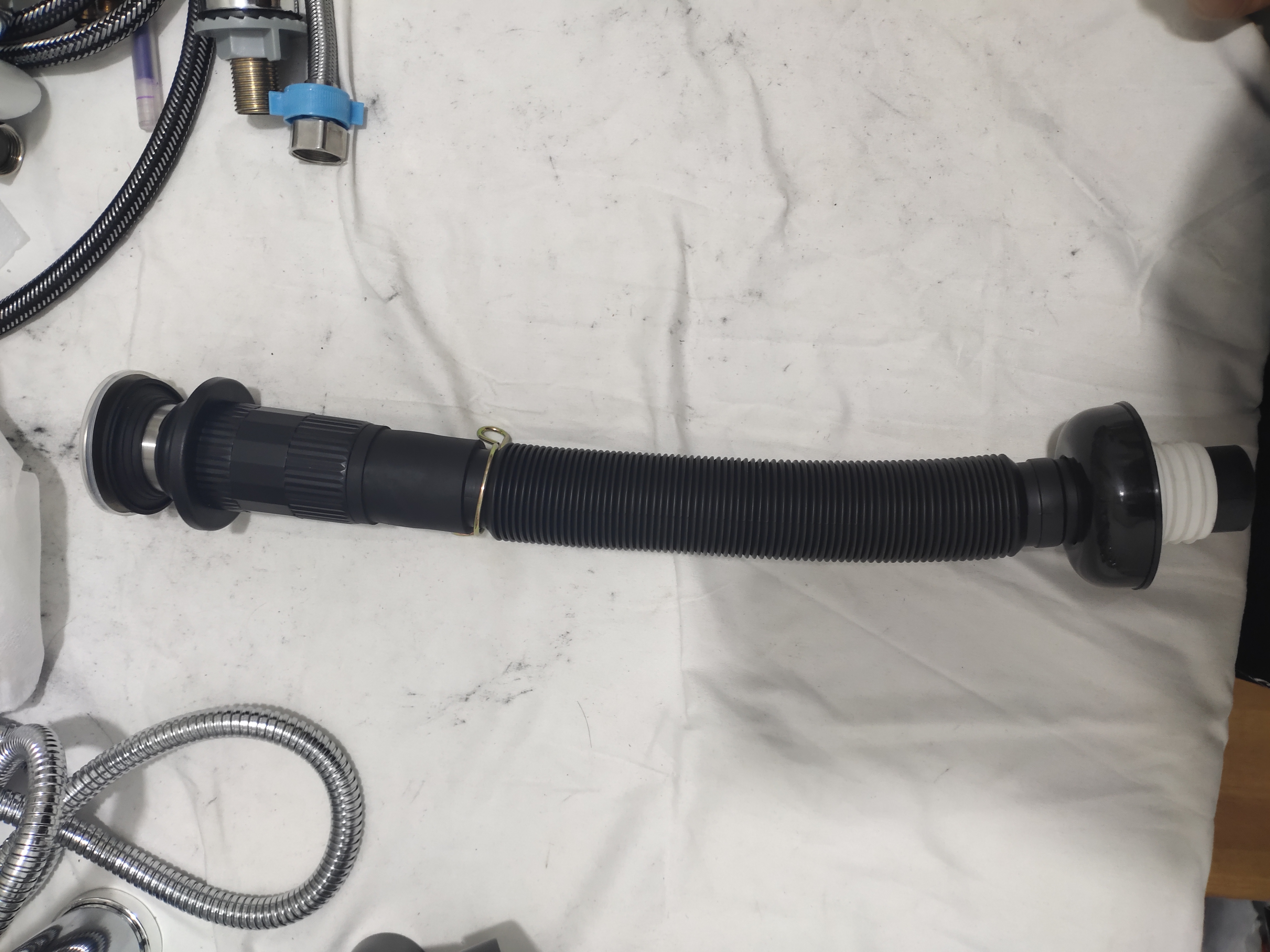 洗脸盆下水管防臭洗手池面盆软管横竖配件塞管子